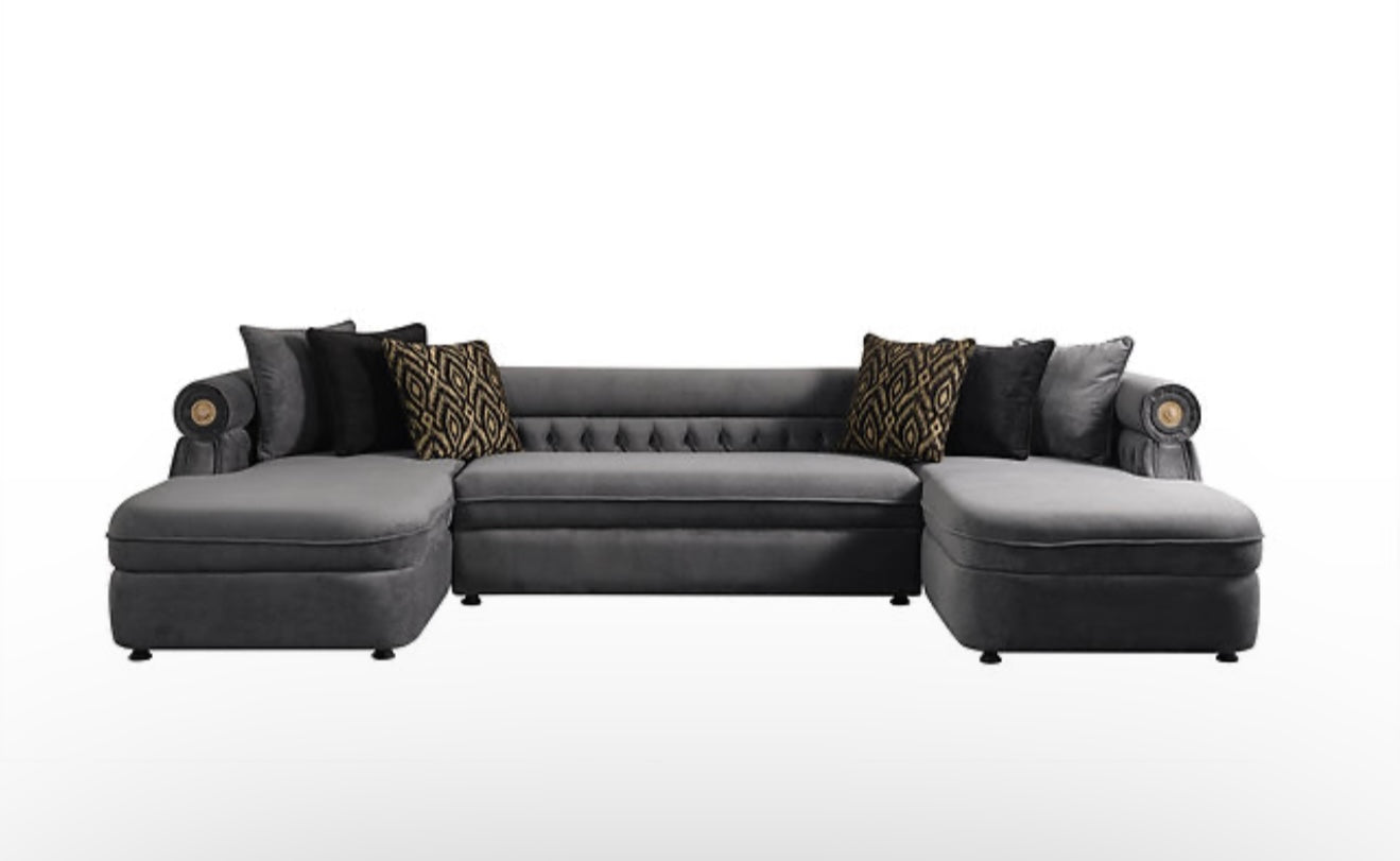 Brooklyn Sectional (Grey) (NE)