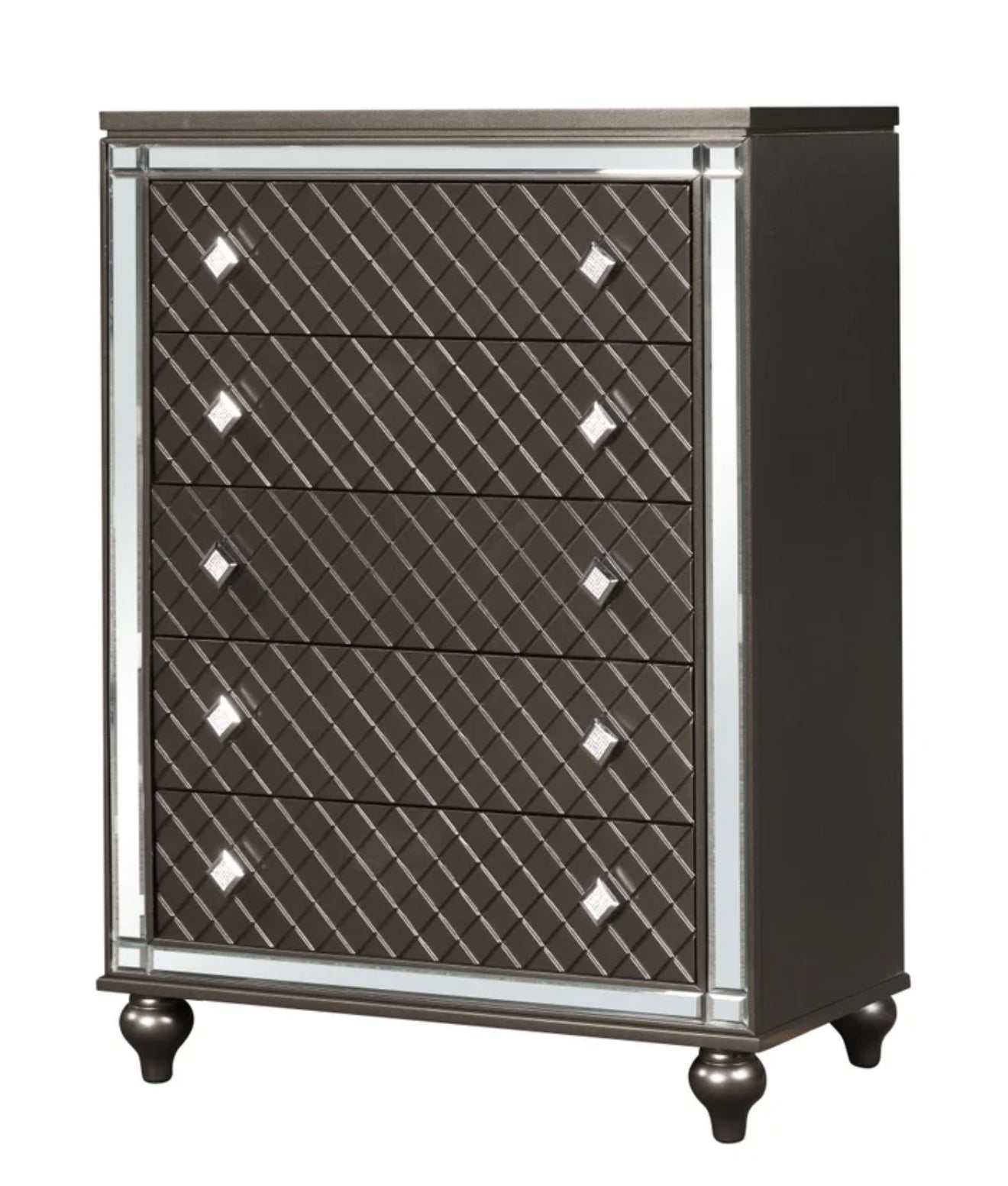 Stars Charcoal - 5PC Bedroom Set Queen, King (HH)