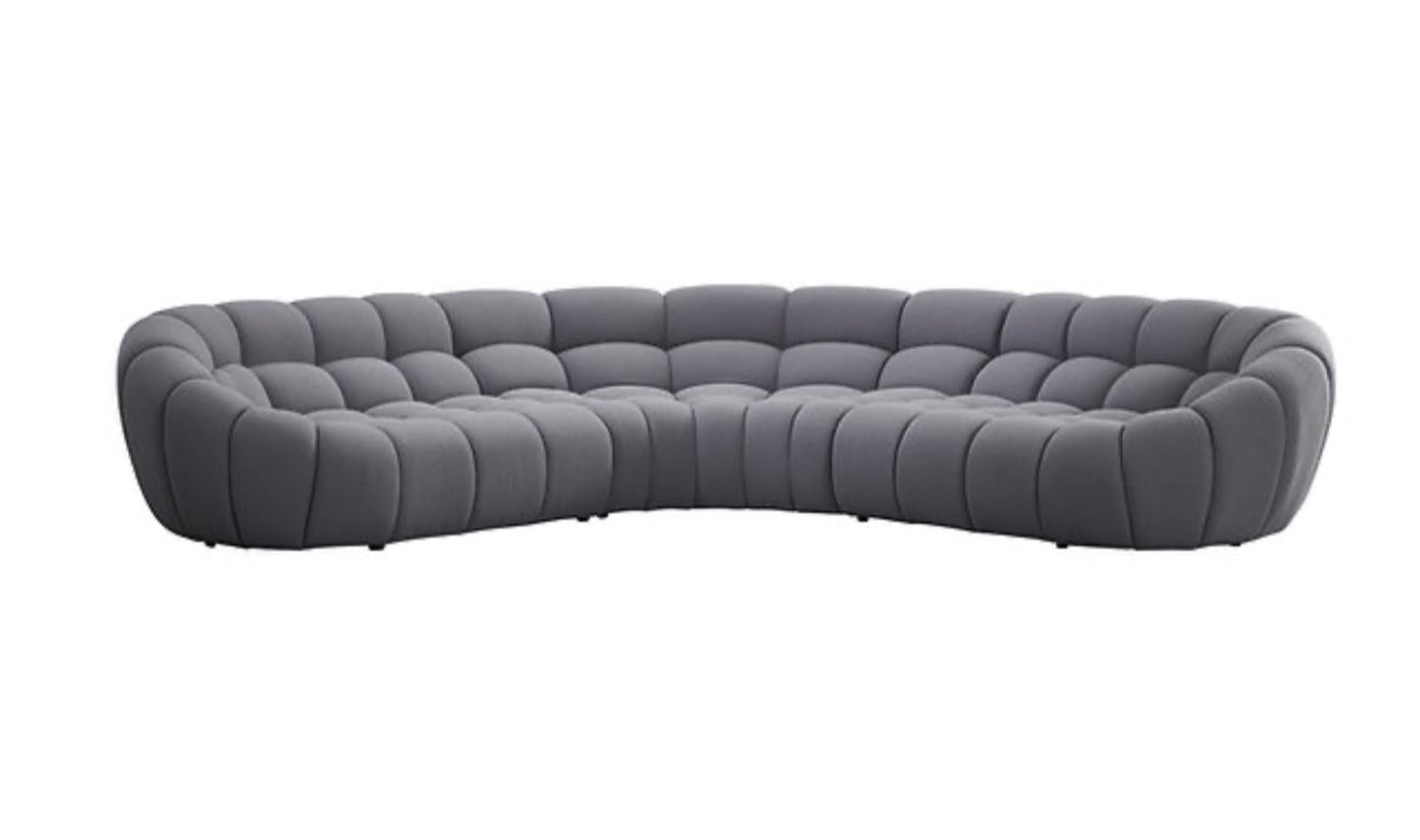 Bubbles Sectional (Grey) (NE)