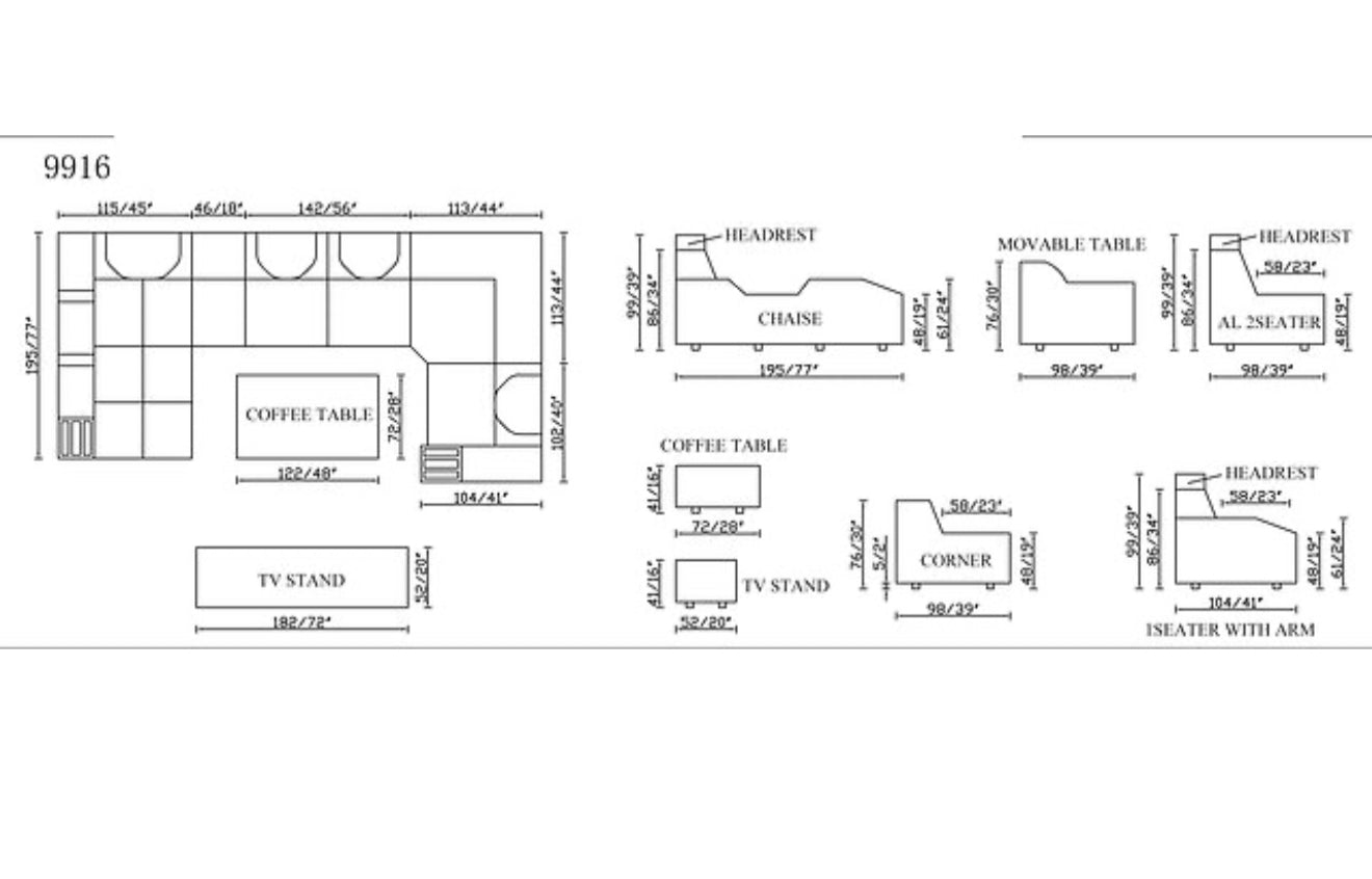 Matrix Sectional (White) (NE)