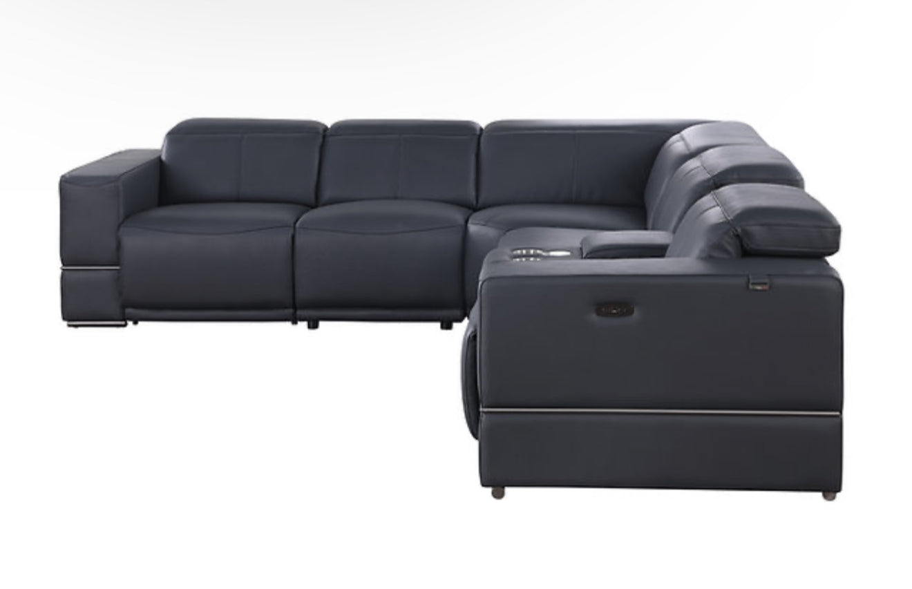 6pcs Franco Sectional Reclining (DK. Navy 2 Power) (NE)