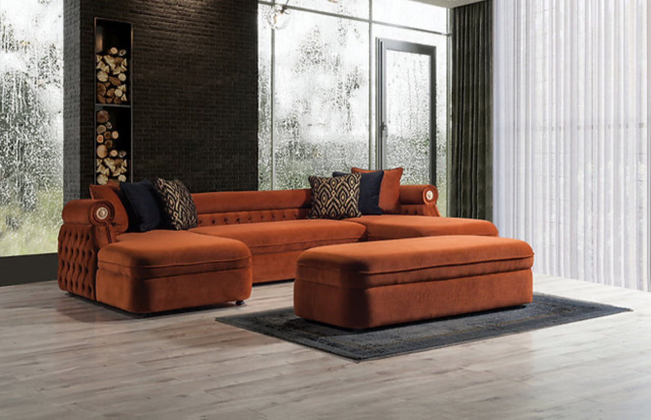 Brooklyn Sectional (Orange) (NE)