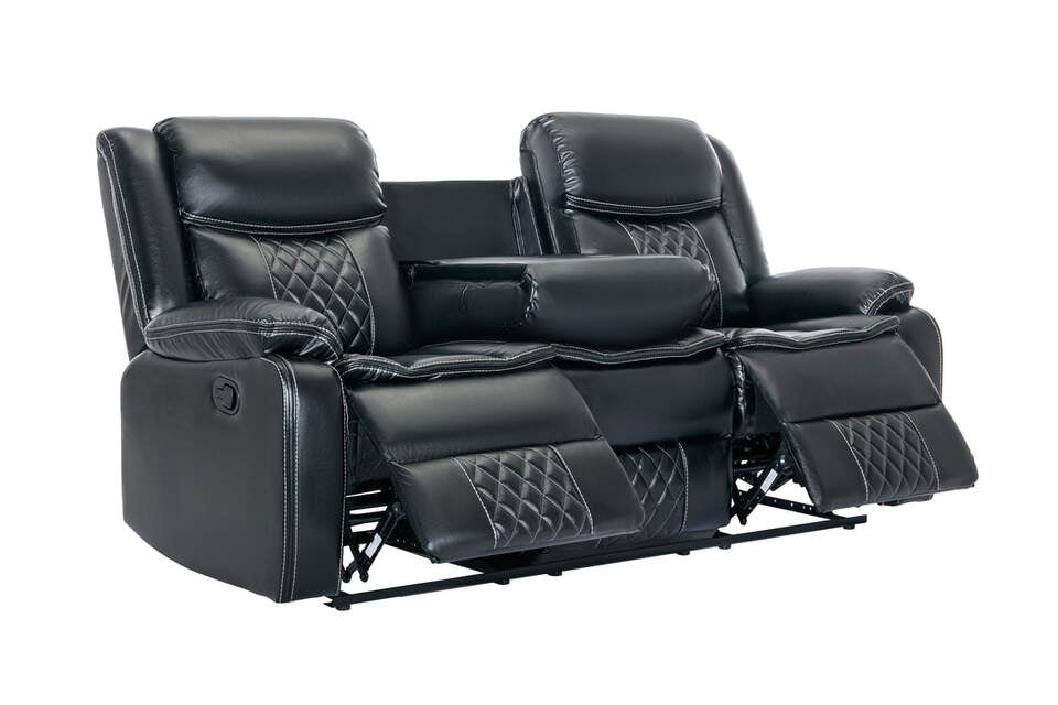 Weston Black - 3PC Reclining Living Room Set (HH)