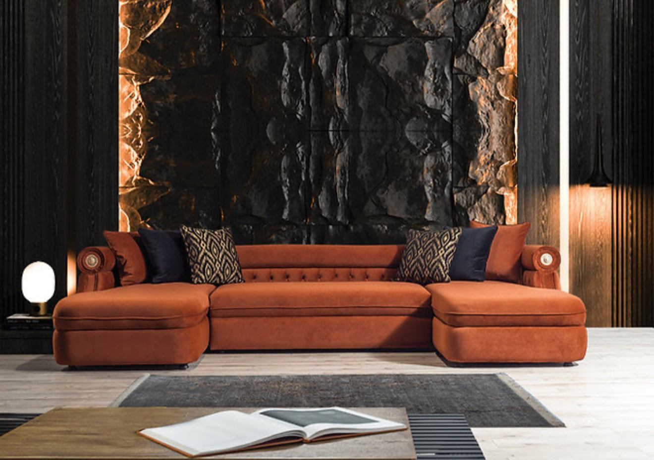 Brooklyn Sectional (Orange) (NE)