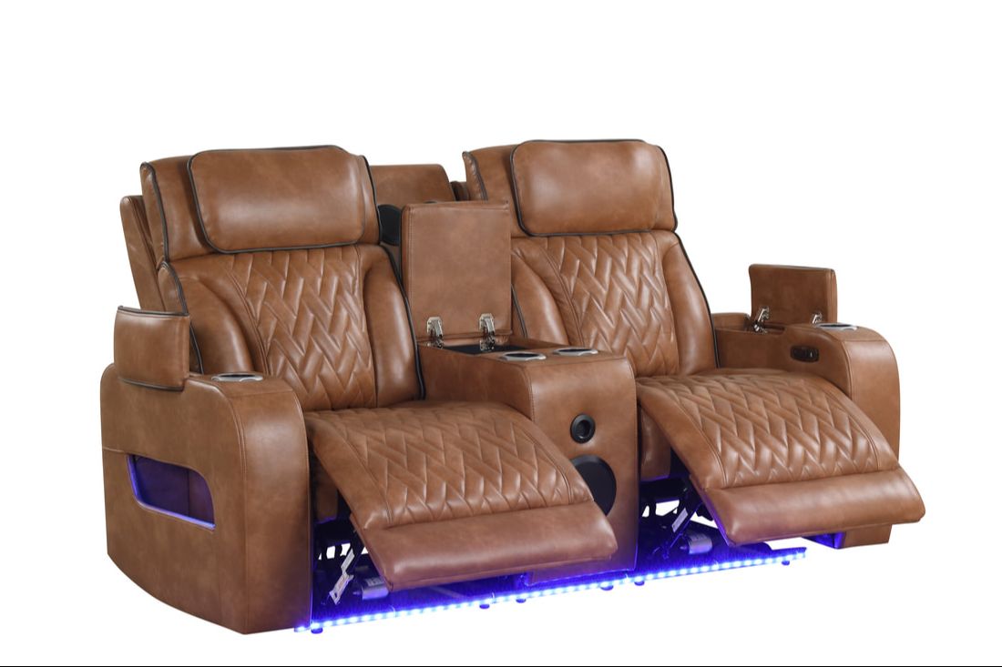 DUBAI 3PC Brown Power Reclining Set (HH)