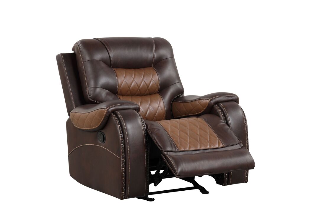 Ashley1001 2Tone Brown OVERSIZED 3PC Reclining Set (HH)