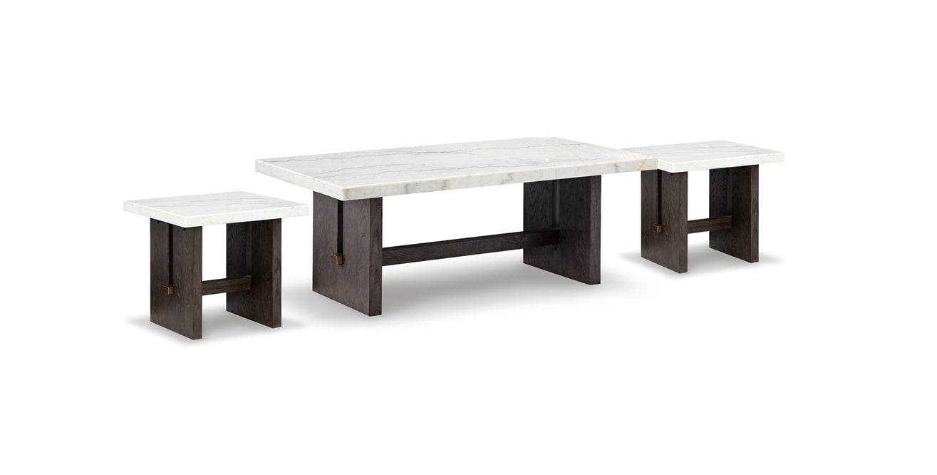 T779 Marble Occasional Table Set (HH)