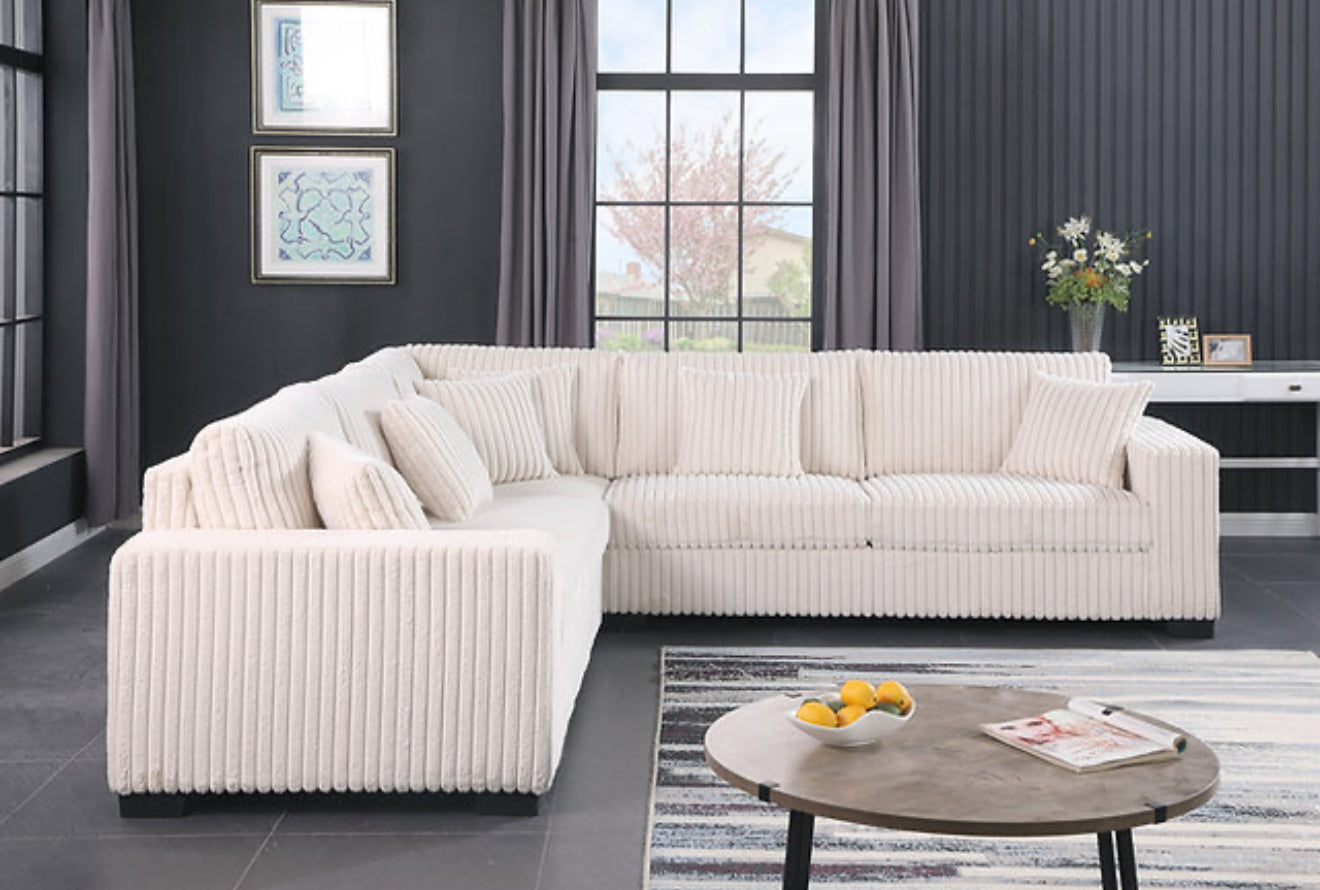 Comfy II 3pcs Sectional (Cream) (NE)