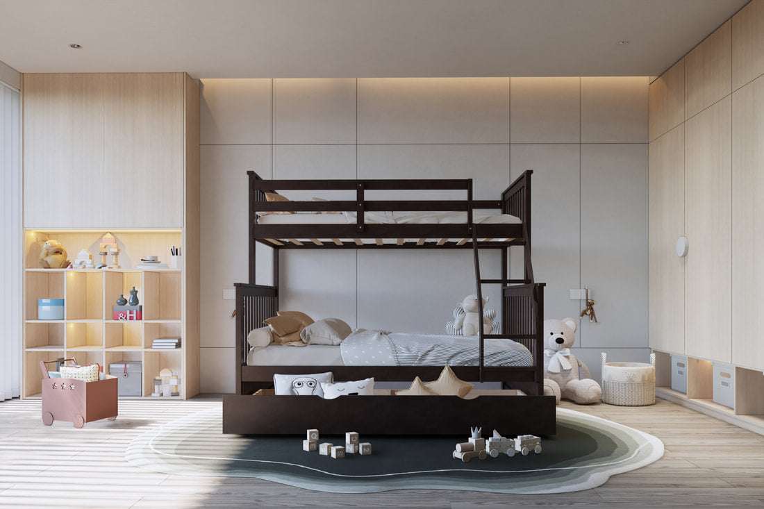 BB20 Twin/Full Bunk Bed w/Twin Trundle Espresso (HH)