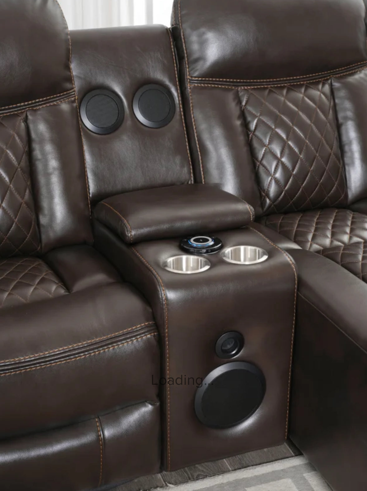 Champion Brown Reclining Sectional (HH)