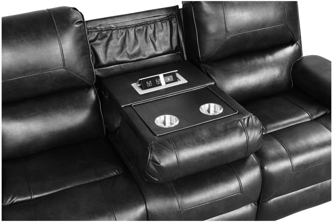 Titan2004-Black OVERSIZED 3pc Reclining Set (HH)