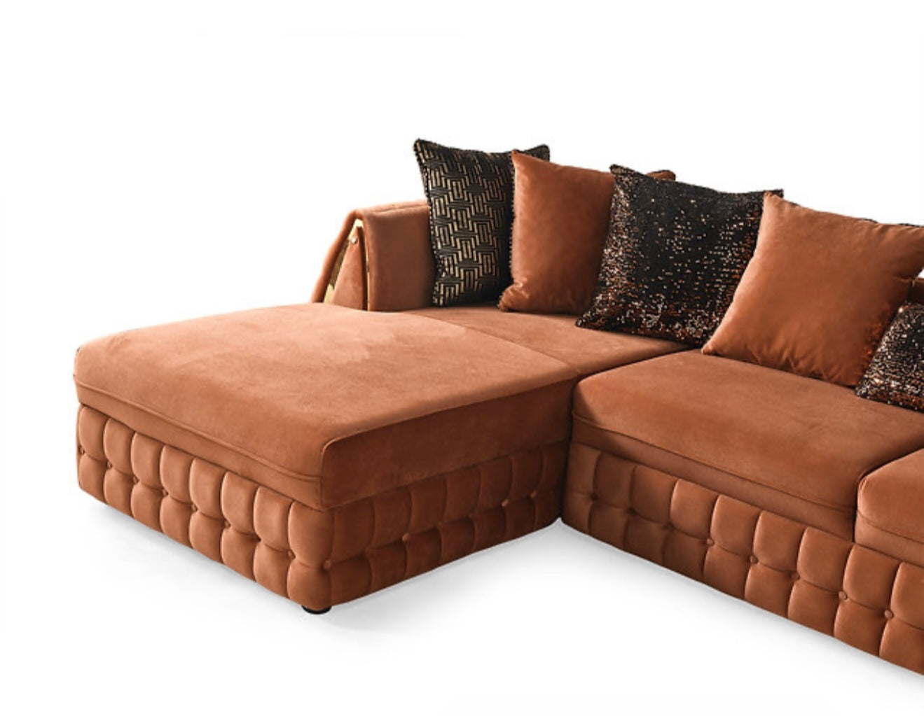 Sicilya Sectional (Rust Orange) (NE)