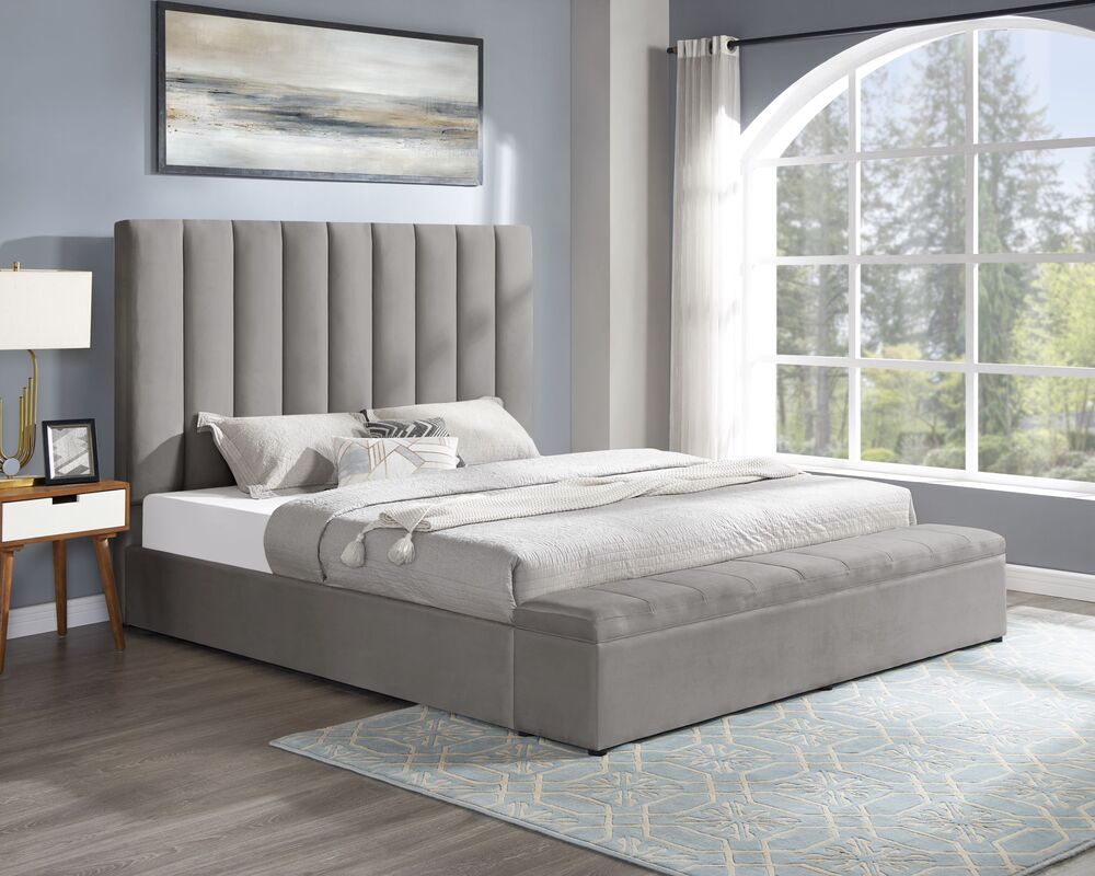 Valencia - Gray Platform Bed (HH)