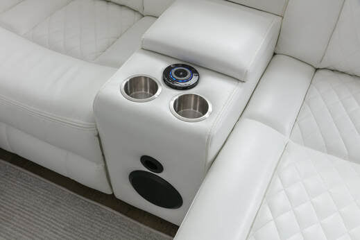 Champion White Reclining Sectional (HH)