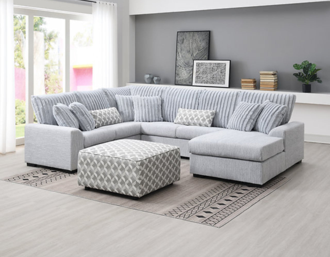 Brady Sectional (Grey)(NE)