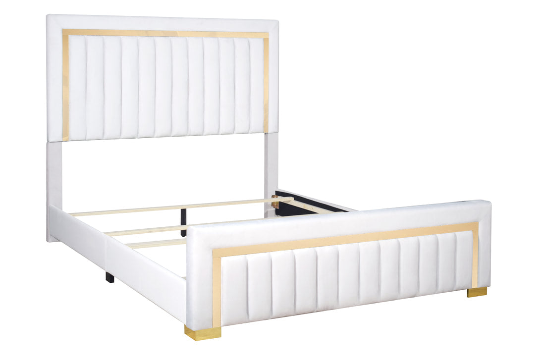 White & Gold Bed (HH)