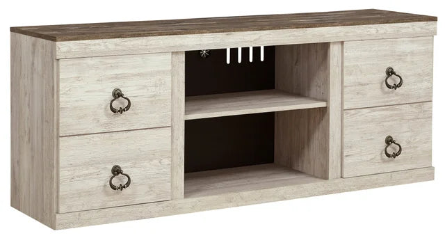 EW0267-268 - TV Stand 60" (Whitewash) (HH)