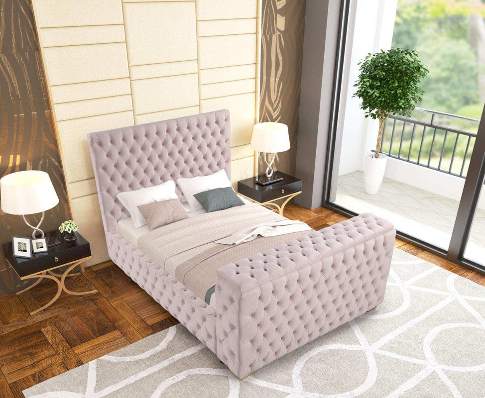 Future Pink Platform Bed - Queen, King (HH)