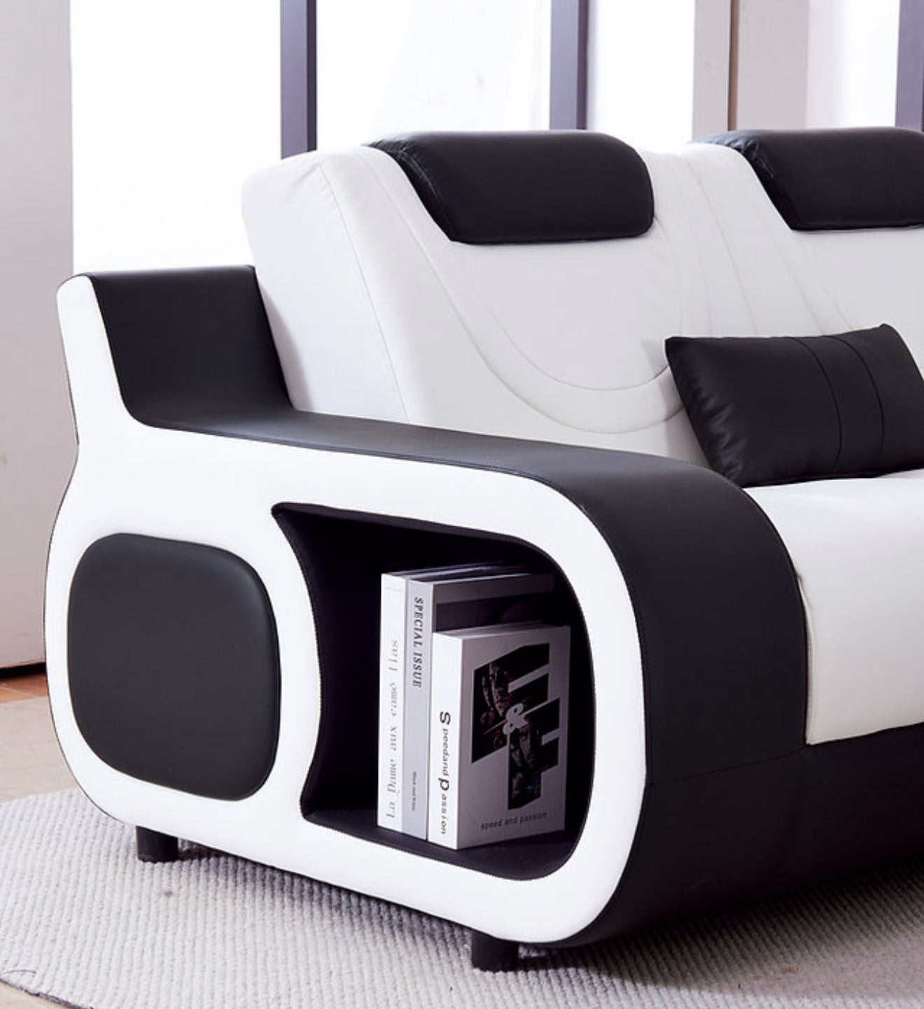 TRON SECTIONAL (Black/White) (NE)