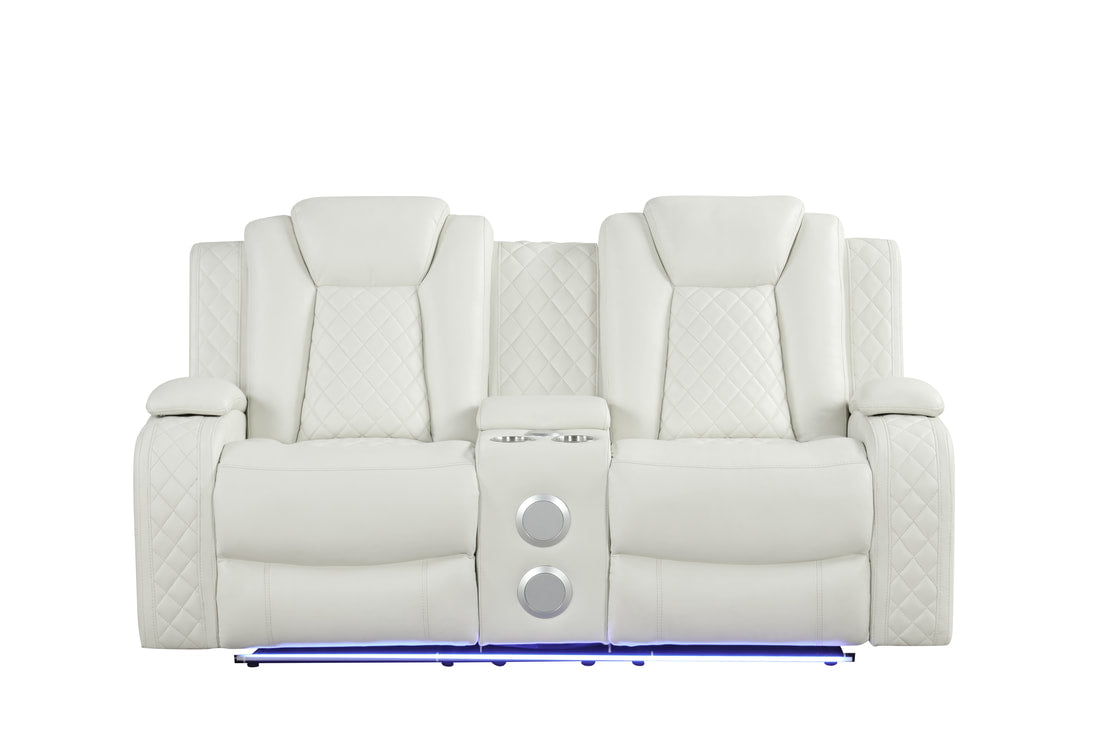 Luz White - 3PC Reclining Set (HH)