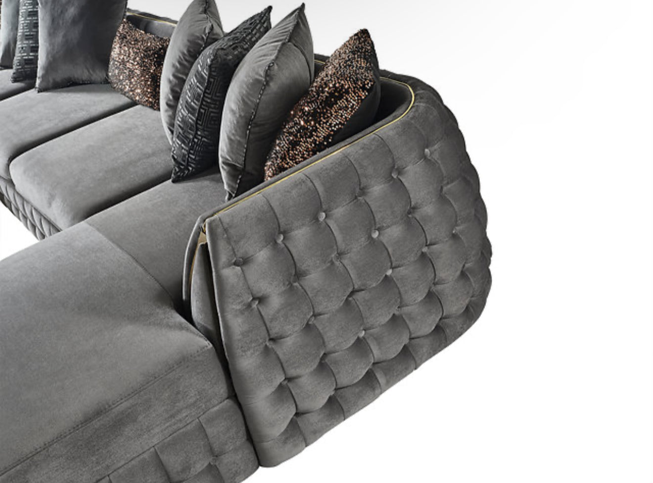 Sicilya Sectional (Grey) (NE)