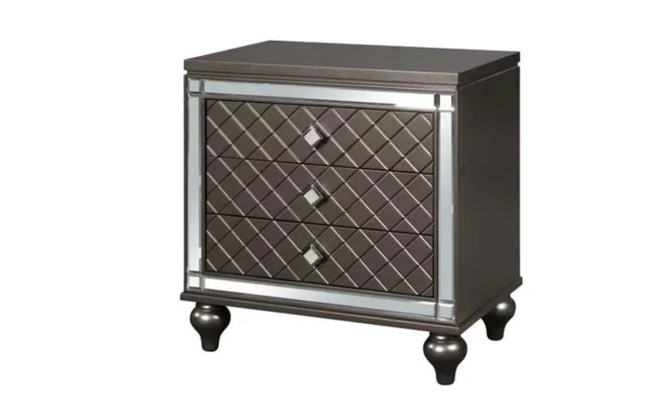 Stars Charcoal - 5PC Bedroom Set Queen, King (HH)