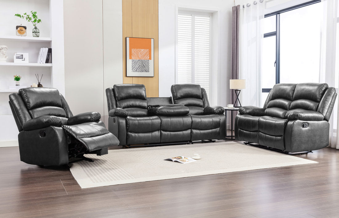 Dynamo2-BLACK 3PC Reclining Set (HH)