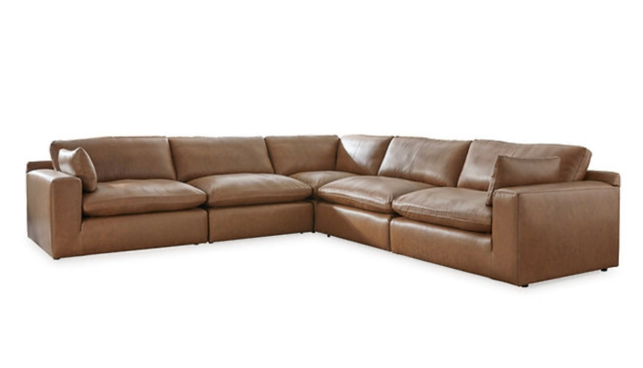 Ashley Emilia 5PC Sectional (Carmel) (NE)
