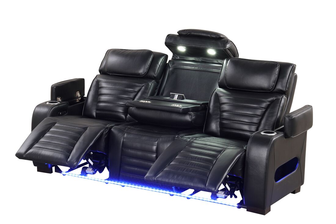 TOKYO 3PC Black Power Reclining Set (HH)