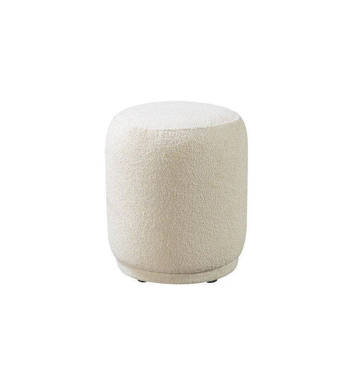 Cloe Ivory Boucle Stool/ottoman
