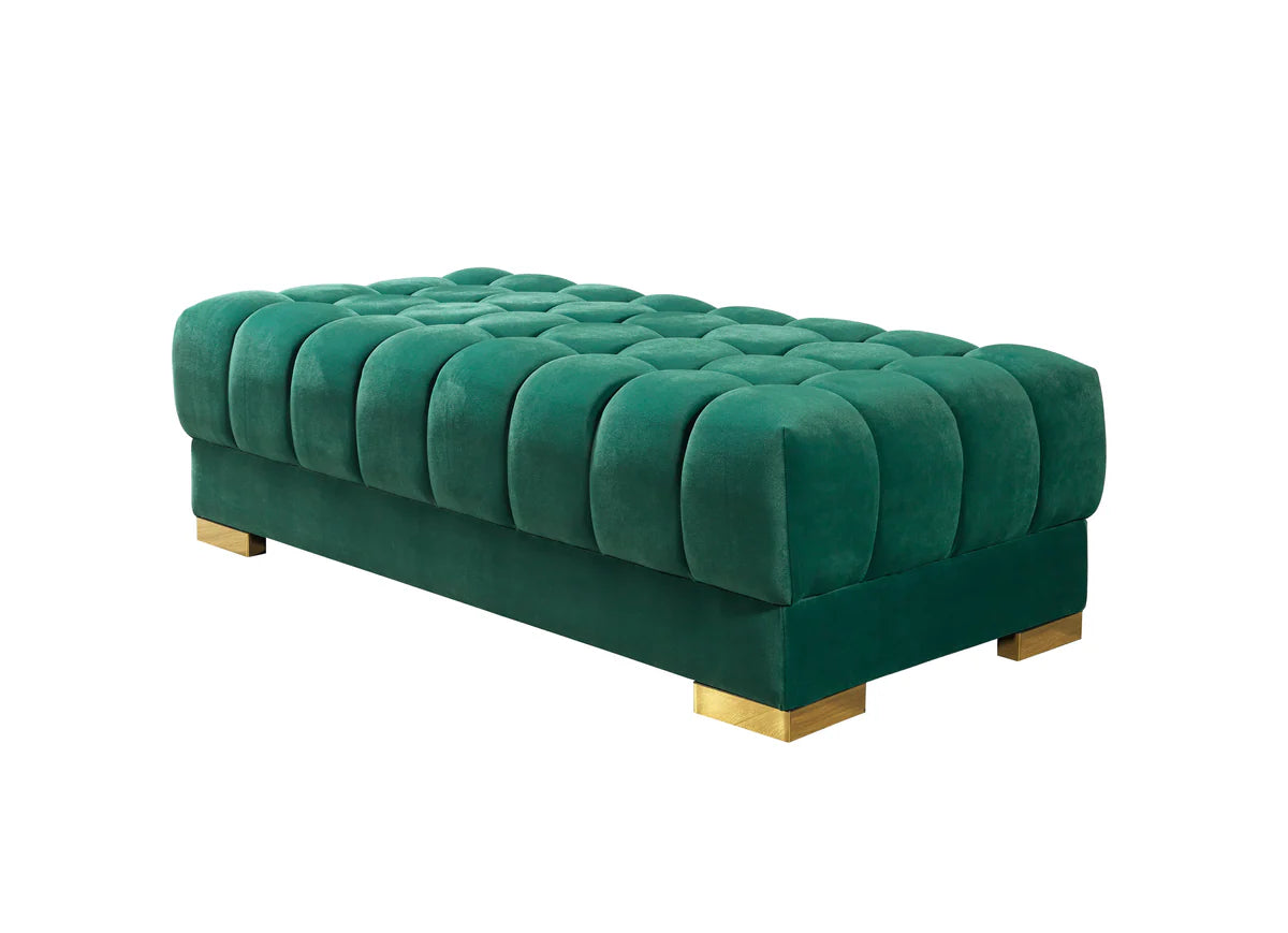 Ariana Green Velvet Double Chaise 138" Sectional (N)