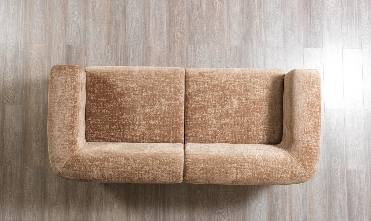 Brenda Coffee Boucle Sofa 93" & Loveseat 71"