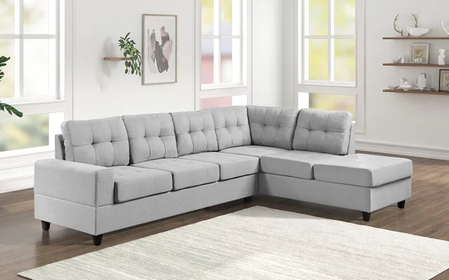 James Light Gray - Reversible Sectional (HH)