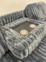 Poland Charcoal Reversible Sectional With Pull-Out Bed (HH)