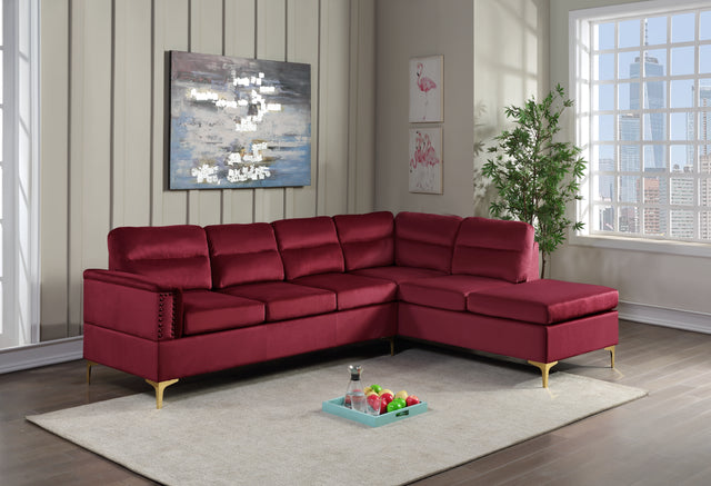 Vogue - Red Sectional (HH)