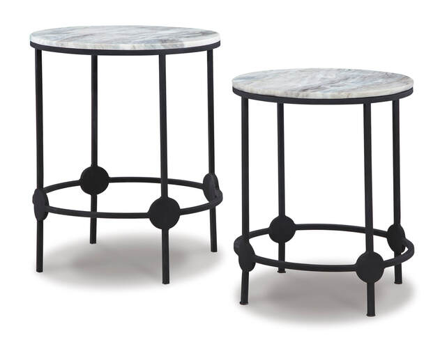 A4000546 - Accent Table Set (MARBLE TOP) (HH)