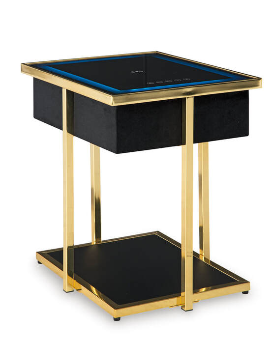A4000681 - Accent Table w/Speaker (LED Light/USB Ports) (HH)