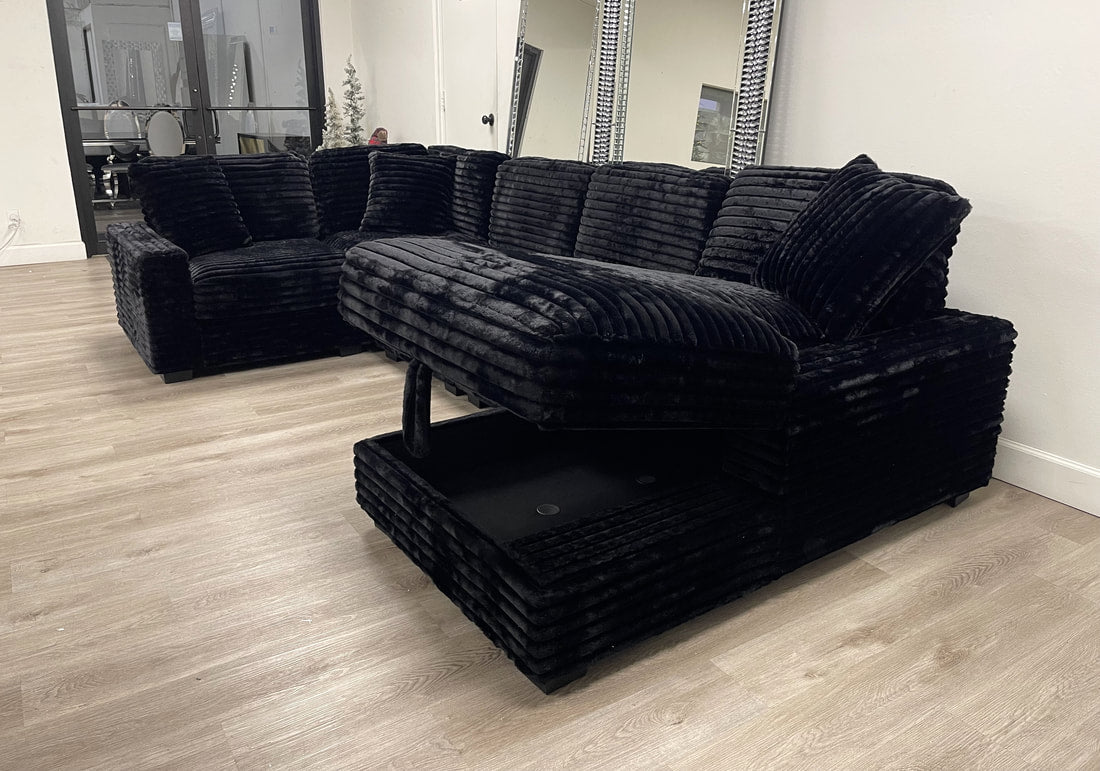 ALISSON BLACK Sectional (HH)