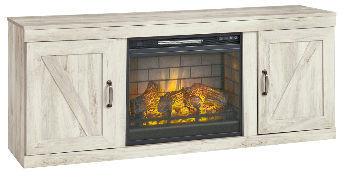 EW0331-268 - TV Stand w/Fireplace 60"L (Whitewash) (HH)