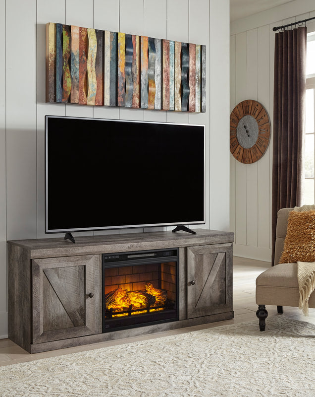 EW0440-268 - TV Stand w/Fireplace 60"L (Gray) (HH)