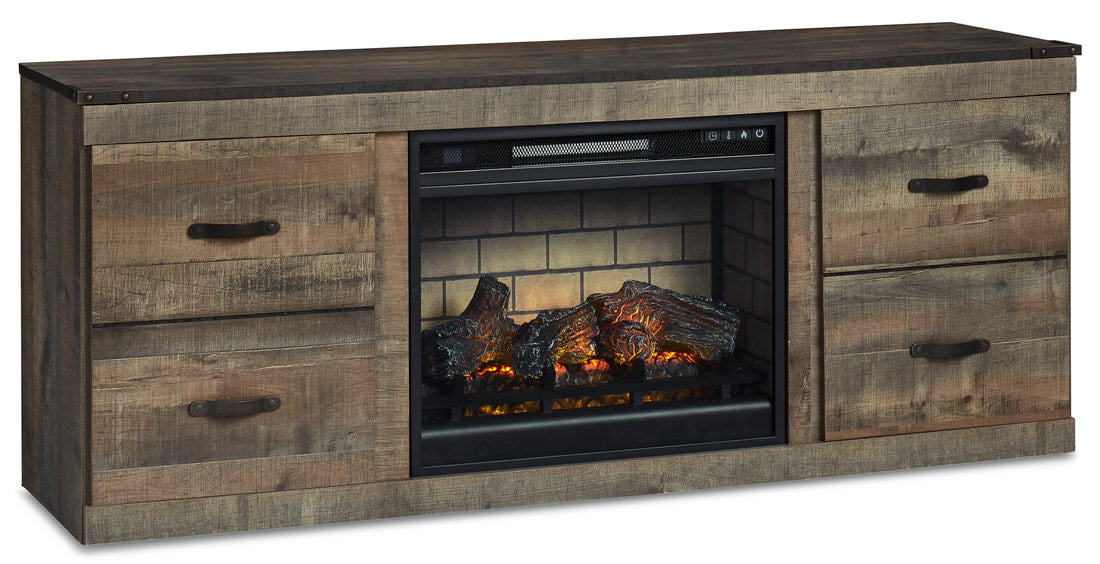 EW0440-268 - TV Stand w/Fireplace 60" L (Brown) (HH)