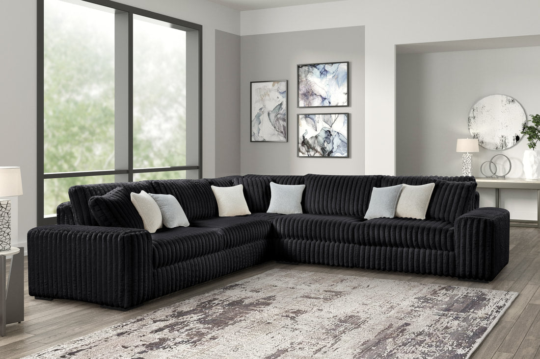 MARSHMALLOW Black OVERSIZED Sectional (HH)