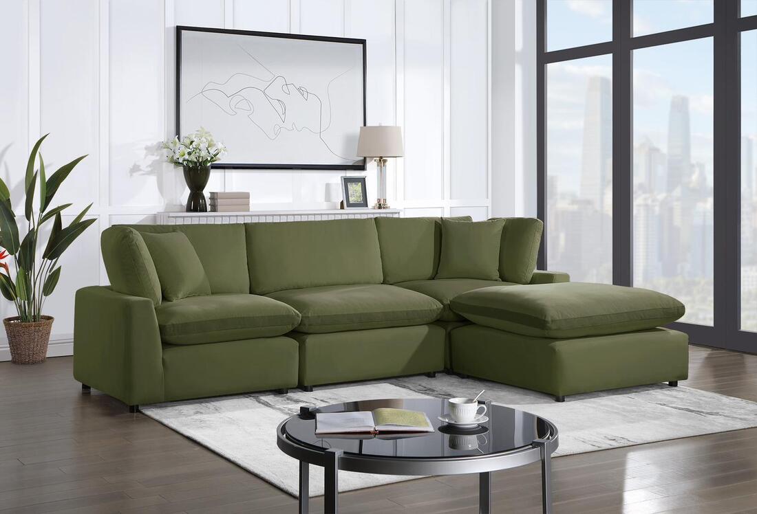 SKY Olive Velvet Modular Sectional (HH)