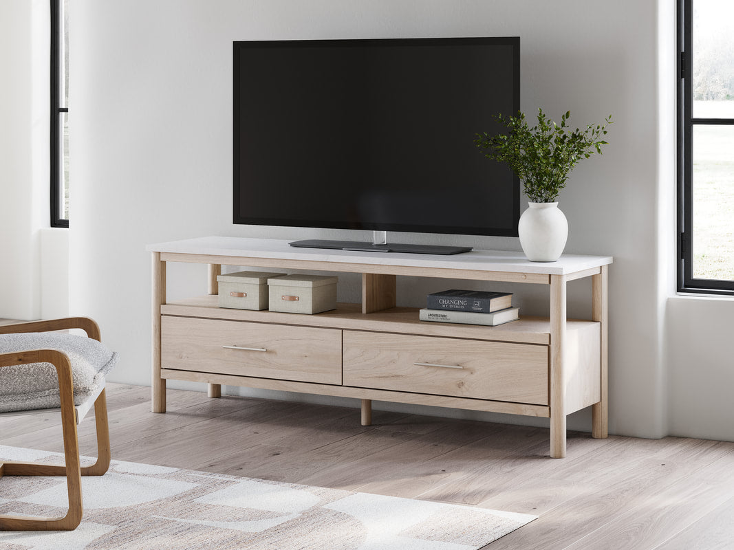 W2615-68 TV Stand 72"L (Ambient Lighting) (Two Tone Light) (HH)