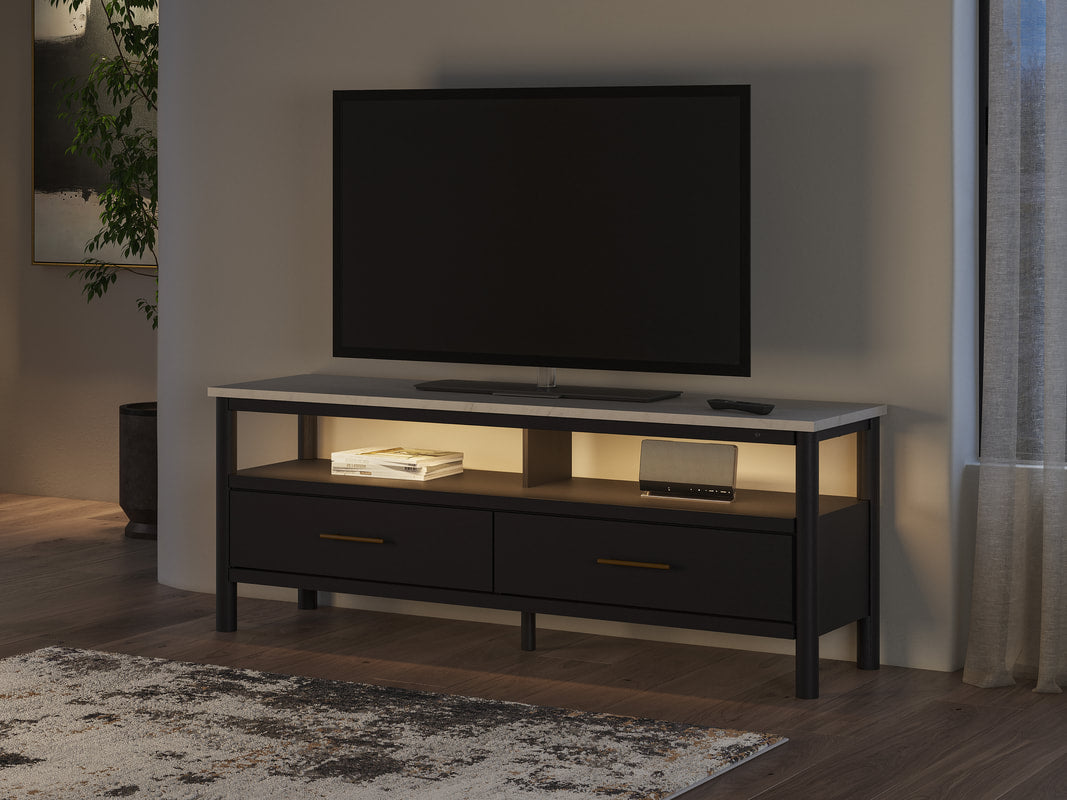 W2616-68 - TV Stand 72"L (Ambient Lighting) (Black/White) (HH)