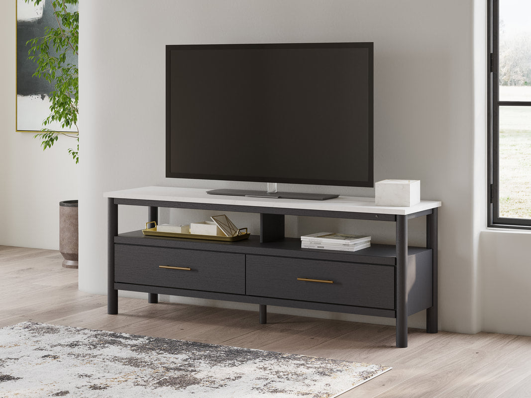 W2616-68 - TV Stand 72"L (Ambient Lighting) (Black/White) (HH)