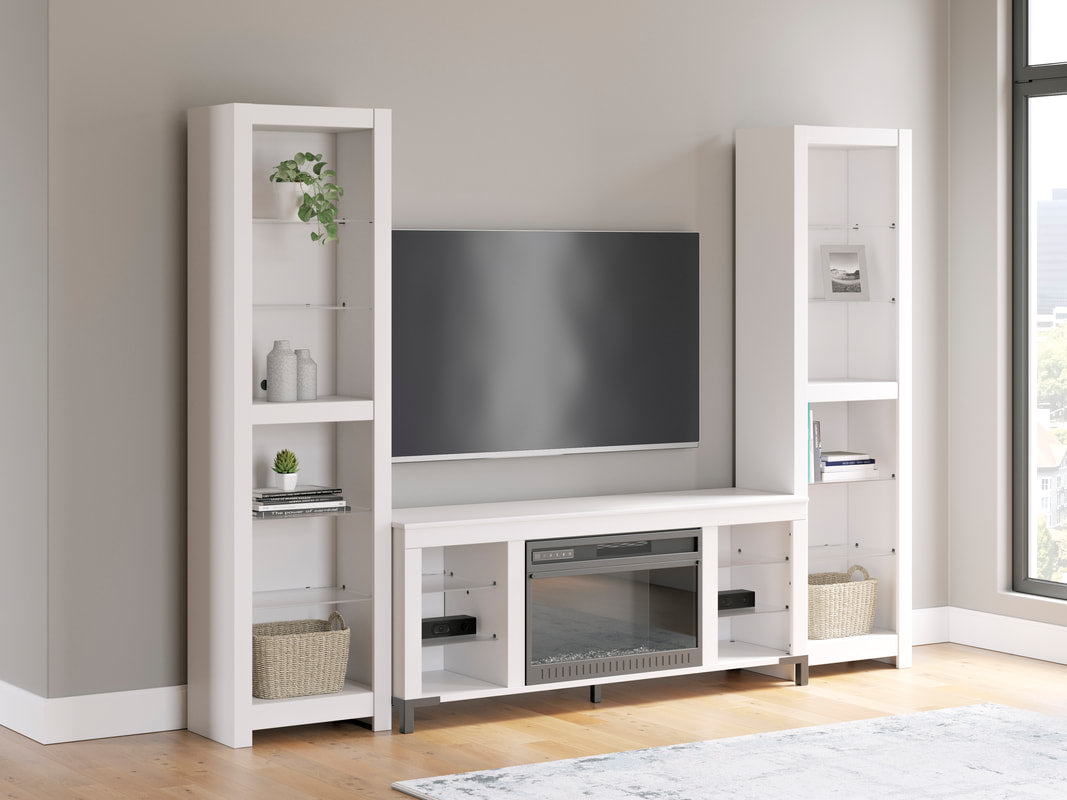 W2722 - TV Stand 59" L w/Fireplace (LED Lights) (White) (HH)
