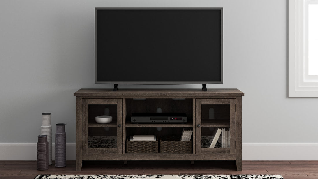 W275-68 - Large TV Stand 60"L (Gray) (HH)