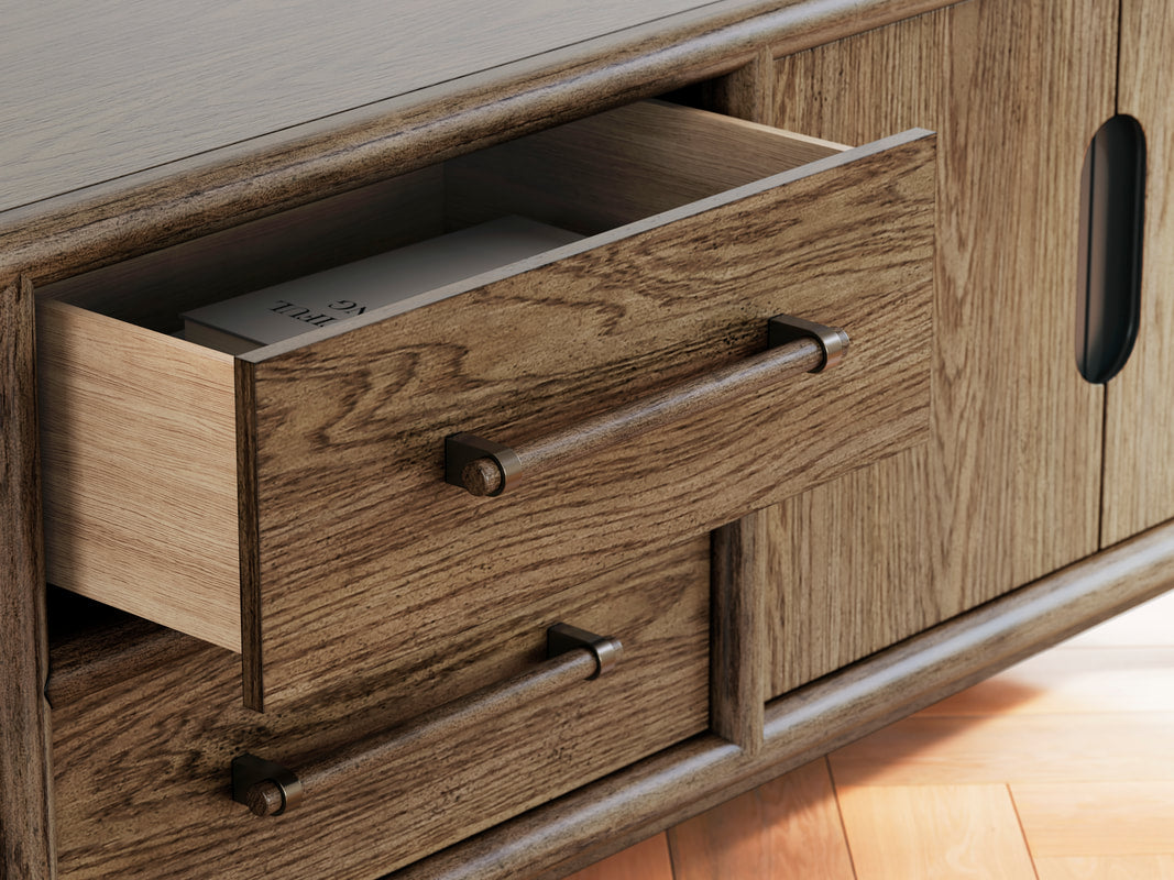 W769-68 TV Stand 85"L (Brown) (HH)