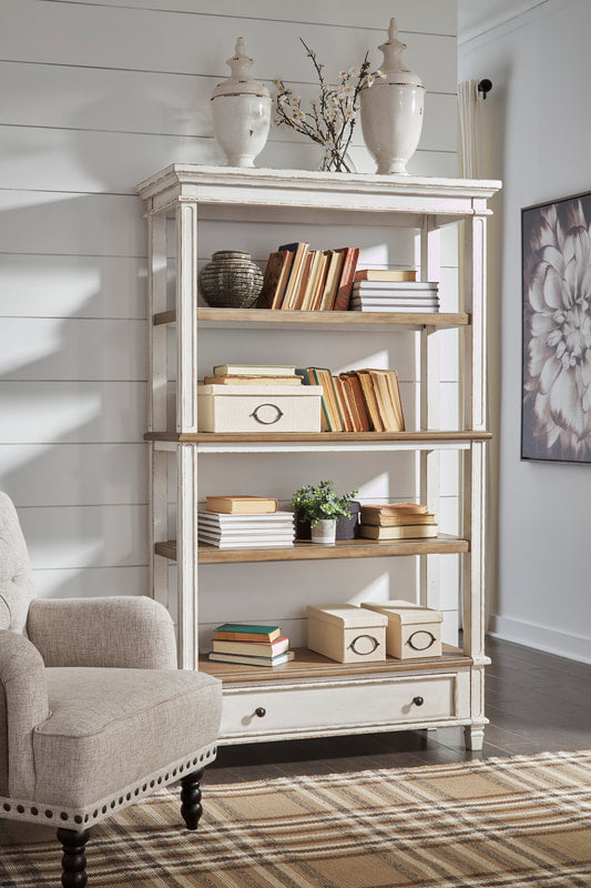 H743-70 - Bookcase (Brown/White) (HH)